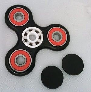 Fidget Hand Spinner Toy - Center Full Ceramic ZrO2 Bearing, 3 outer red Bearing 42Q - fast shipping 🇺🇸