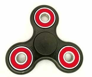 Fidget Hand Spinner Toy - Center Stainless Steel Shielded Bearing & red Outer Bearing 42Q - fast shipping 🇺🇸