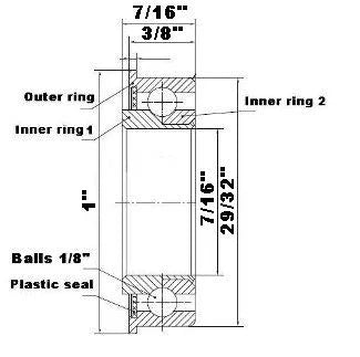 Flanged Heavy Duty Ball Bearing 7/16" x 29/32" x 7/16" inch - fast shipping 🇺🇸