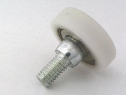 Flat Nylon Ball Bearing - 24mm White Plastic Tire for sliding doors & windows - fast shipping 🇺🇸