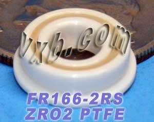 FR166-2RS Full Ceramic Flanged Bearing 3/16x3/8x1/8 inch ZrO2 - fast shipping 🇺🇸