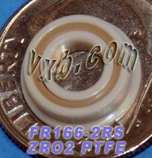 FR166-2RS Full Ceramic Flanged Bearing 3/16x3/8x1/8 inch ZrO2 - fast shipping 🇺🇸