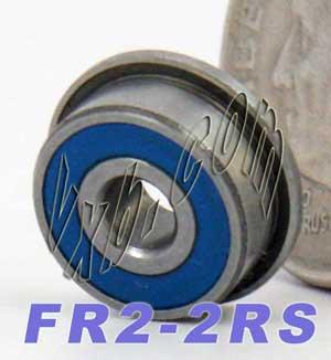 FR2-2RS Flanged Sealed Bearing 1/8" x 3/8x5/32 inch Bearing - fast shipping 🇺🇸
