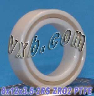 Full Ceramic MR128-2RS Sealed Miniature Ball Bearing 8x12x3.5 ZrO2 - fast shipping 🇺🇸