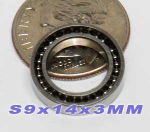 Full Complement Bearing Stainless Steel 9x14x3 Miniature Bearing - fast shipping πΊπΈ