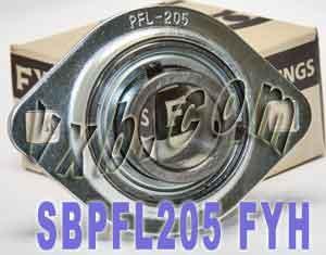 FYH Bearing SBPFL205 25mm Stamped oval 2-Bolt Flanged Mounted Bearing - fast shipping 🇺🇸