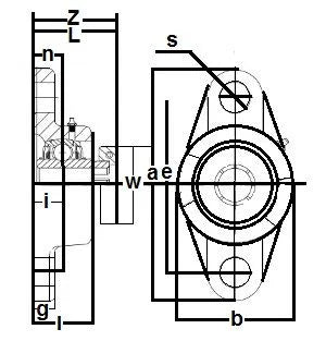GRFT211-34 Bearing Flange Standard 2 Bolt 2 1/8 Inch GRIP-IT 360 - fast shipping 🇺🇸