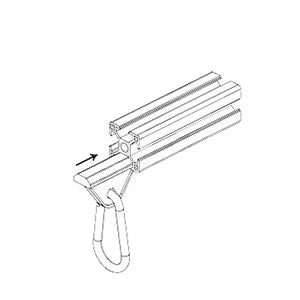 Hook Hanger Clip Clamp for 2020 Aluminum Extrusion Profile - fast shipping 🇺🇸
