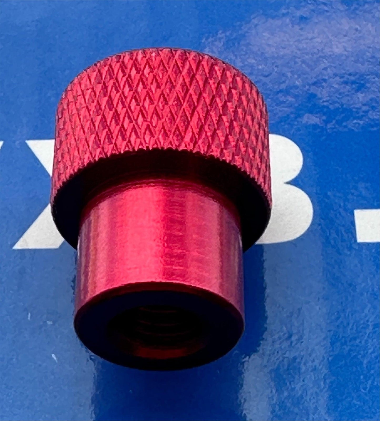 M4 x 12mm Long Red Aluminum Knurled Head Thumb Closed End Nut - fast shipping 🇺🇸