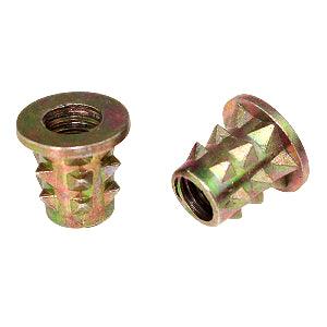 M8 13mm Zinc Alloy Threaded Spiked Wood Caster Insert Nut - Flanged Round Drive Head - fast shipping 🇺🇸