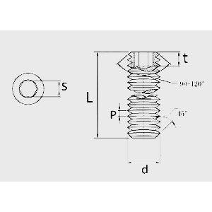 M8 8mm Length - Stainless Steel Hexagon Headless Screw - fast shipping 🇺🇸