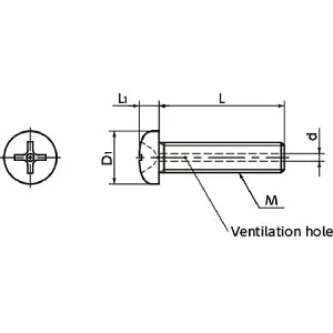 10-Pack Made in Japan SVPT-M3-16 NBK Phillips Cross Recessed Pan Head Titanium Machine Vacuum Vented Screws - Ventilation Hole - fast shipping 🇺🇸