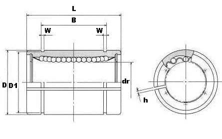 NB SW64AJ 4 inch Adjustable Ball Bushings Linear Motion - fast shipping 🇺🇸