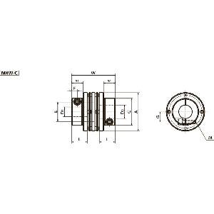 NBK Japan MHW-40C-12-12 Flexible Coupling - Disk Type - fast shipping 🇺🇸
