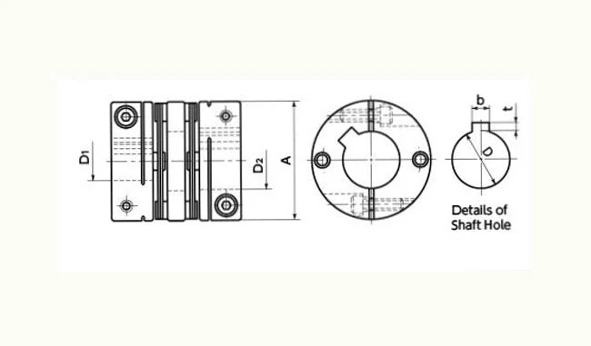 NBK Japan XBW-25C2-5-KT-5-KT Jaw-Type 5mm to 5mm Flexible Coupling With Metric Keyway modification ( JIS Standard ) - fast shipping 🇺🇸
