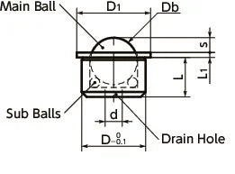 NBK Japan BRUIN-9-N Insert Type Ball Transfer Unit for Upward Facing Applications - fast shipping 🇺🇸
