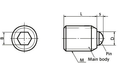 NBK Japan PSSS-5-3 Stainless Steel Super Heavy Load Mini Ball Plunger - fast shipping 🇺🇸