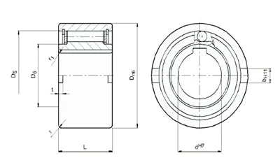 NF25 25mm Freewheel Clutch - One-Way Roller Type - Backstop/Overrunning 25x80x40mm - fast shipping 🇺🇸
