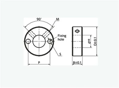 NSC-20-12-SP2 NBK Steel Set Collar - Installation Hole - Set Screw Type - NBK - One Collar Made in Japan - fast shipping 🇺🇸