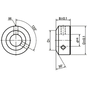 NSC-35-18-M NBK Set Collar - Set Screw Type. Made in Japan - fast shipping 🇺🇸