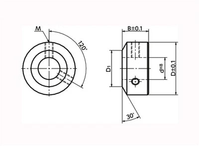 NSC-8-10-C NBK Set Collar - Set Screw Type - Steel NBK Ferrosoferric Oxide Film Pack of 1 Collar Made in Japan - fast shipping 🇺🇸