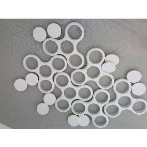 100-Pack Fidget Hand Spinner White Frame - 2 Caps - fast shipping 🇺🇸