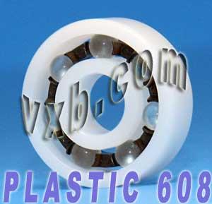 Acetal/POM Plastic Miniature Bearing 608 - Glass Balls - 8x22x7mm - fast shipping 🇺🇸