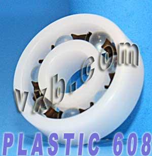 Acetal/POM Plastic Miniature Bearing 608 - Glass Balls - 8x22x7mm - fast shipping 🇺🇸