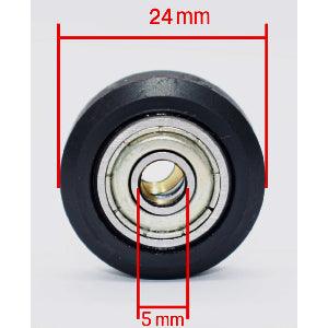 POM 5x24x11mm Polyurethane Rubber Pulley Guide Rail Roller Bearing - fast shipping 🇺🇸