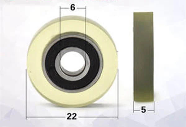 PU6x22X5-2RS Polyurethane Rubber Sealed Miniature Bearing - tire 6x22x5mm - fast shipping 🇺🇸