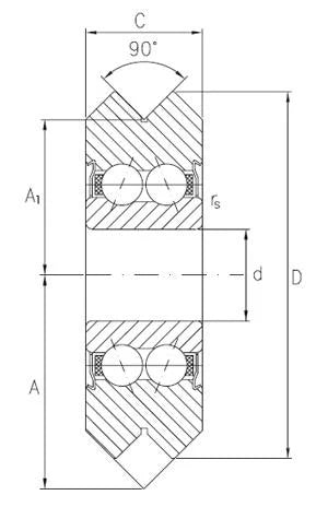 RM1-2RS 3/16" inch V-Groove Guide Ball Bearing Sealed (W1-2RS) - fast shipping πΊπΈ