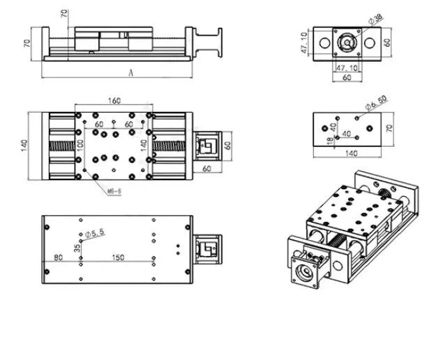 12" Linear Motion CNC Router Module – Heavy Duty Ballscrew – 20mm Lead - fast shipping 🇺🇸