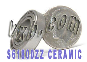 S61800ZZ Bearing Ceramic Stainless Steel Shielded 10x19x5 Bearing - fast shipping πΊπΈ