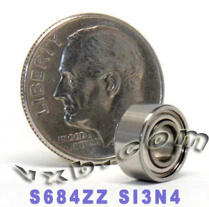 S684ZZ Ceramic Premium ABEC-5 Bearing Shielded 4x9x4 Bearing - fast shipping 🇺🇸