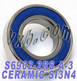 S6902-2RS Ceramic Bearing ABEC-3 Si3N4 Sealed 15x28x7 Bearing - fast shipping 🇺🇸