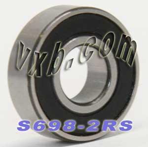 S698-2RS Bearing Stainless Steel Sealed 8x19x6 Miniature - fast shipping 🇺🇸