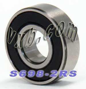 S698-2RS Bearing Stainless Steel Sealed 8x19x6 Miniature - fast shipping 🇺🇸