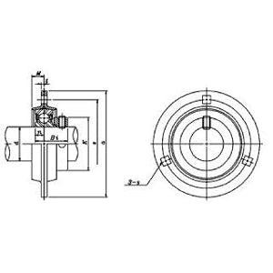 SAPF204-12 3/4" Pressed steel round 3-Bolt Flanged Mounted - fast shipping 🇺🇸