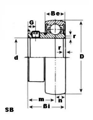 SB204 Ball Bearing Insert 20mm ID - Set Screw Locking - fast shipping 🇺🇸