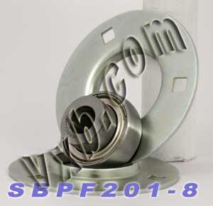 SBPF201-8 1/2 Pressed Steel Bearing 3-Bolt Flanged Mounted Bearing - fast shipping 🇺🇸