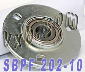 SBPF202-10 5/8 Pressed Steel Bearing 3-Bolt Flanged Mounted Bearing - fast shipping 🇺🇸