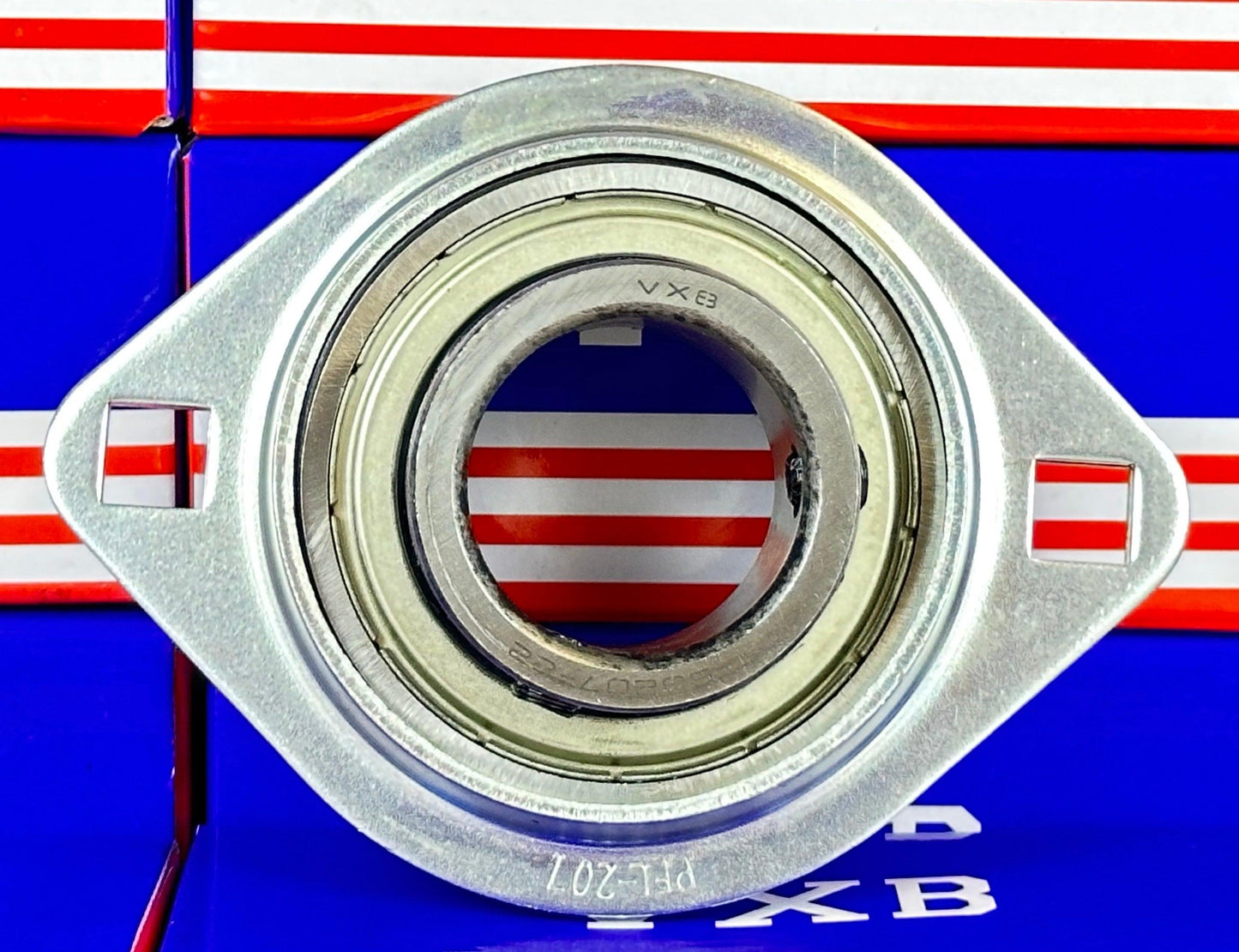 SBPFL207-22 Pressed Steel Bearing 2-Bolt 1-3/8" Flanged Mounted - fast shipping 🇺🇸