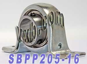 SBPP205-16 Pressed Steel Housing Bearing 2-Bolt Flanged Mounted - fast shipping 🇺🇸