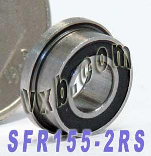 SFR155-2RS Flanged Bearing 5/32" x 5/16" x 1/8" - Sealed - fast shipping 🇺🇸
