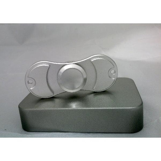 Silver look Aluminum Dual Fidget Hand Spinner Toy 42Q - fast shipping 🇺🇸