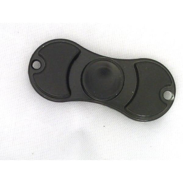 Small Black Aluminum Dual Fidget Hand Spinner Toy 42Q - fast shipping 🇺🇸