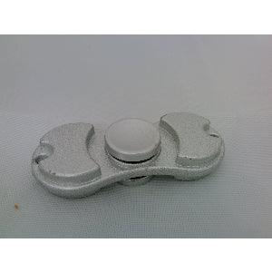 Small Silver look Aluminum Dual Fidget Hand Spinner Toy 42Q - fast shipping 🇺🇸