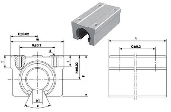 SME20LUU 20mm Open Block Unit Motion Linear Bearing - fast shipping 🇺🇸