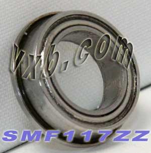 SMF117ZZ Flanged Bearing Shielded Stainless Steel 7x11x3 Bearing - fast shipping 🇺🇸