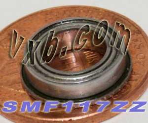 SMF117ZZ Flanged Bearing Shielded Stainless Steel 7x11x3 Bearing - fast shipping 🇺🇸